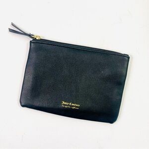 Juicy Couture Black Leather Pouch Bag